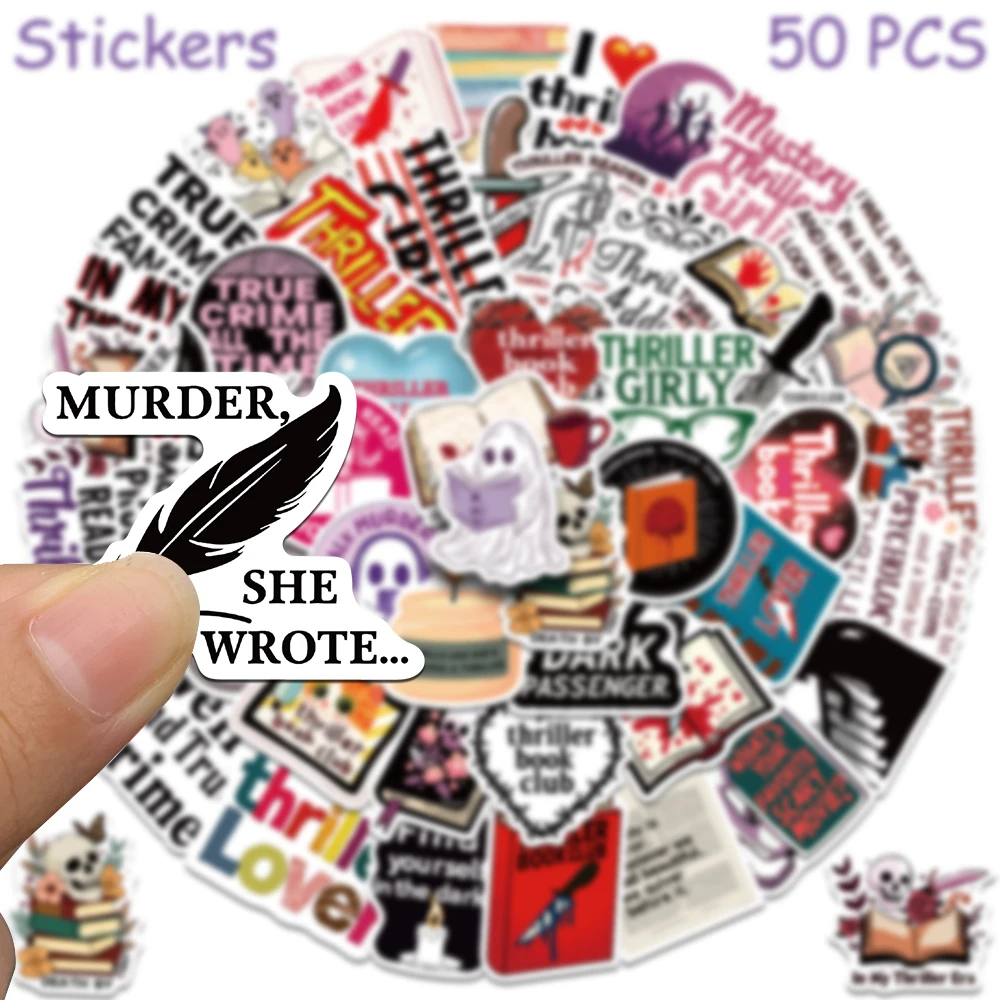 50 قطعة ملصقات كتاب الإثارة الشارات للهاتف المحمول سجل القصاصات سكيت الغيتار DIY الكتابة على الجدران ملصقات الجمالية الهدايا الإبداعية