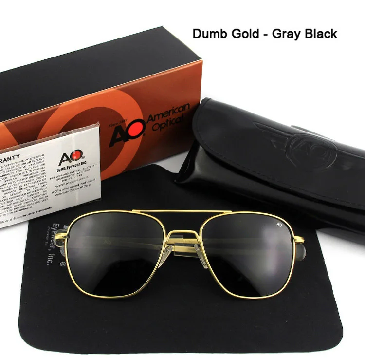 Ao Sonnenbrille Mann amerikanische Armee Militär Luftfahrt Pilot polarisierte Sonnenbrille Frau Luxusmarke Vintage Metall Titan Rahmen – Detail 7