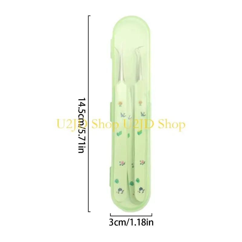U2JD 3 Pcs Facials Blackhead Remover Tweezers Pimple Popper Tool Kits Makeup Tool