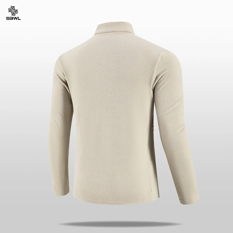 SBWL Nové vysoce kvalitní pánské podzimní a zimní outdoorové sportovní vnitřní vrstva teplé tričko s dlouhým rukávem, fitness běžecká bunda, tílka - náhled 2