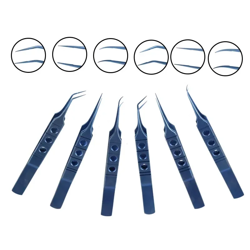 

GREATLH Titanium Alloy Ophthalmic Forceps Platform with Teeth Toothless Forceps Eye Surgical Tools Ophthalmic Instrument