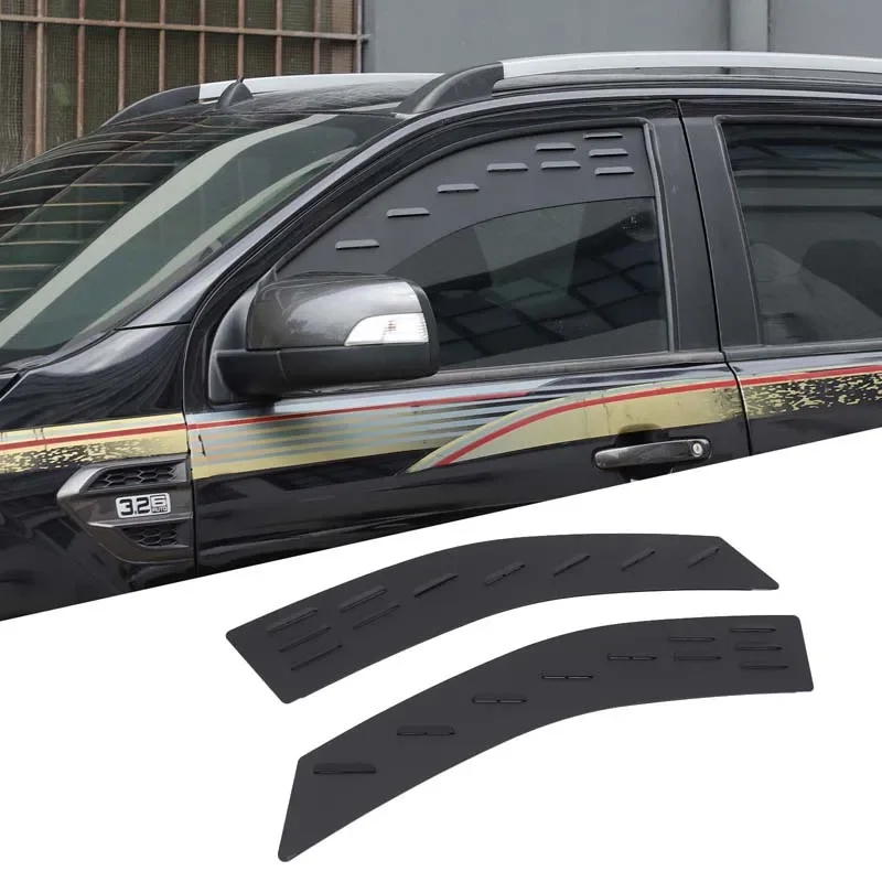 Aluminum Alloy Black For Ford Ranger 2015-2022 Car front ventilation shutter decoration sticker car modification accessories