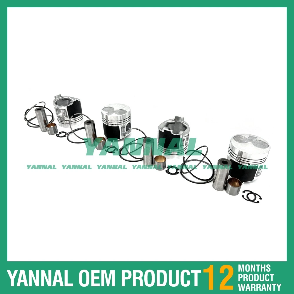 مكبس مع حلقات لأجزاء محرك Shibaura N844L-T #4