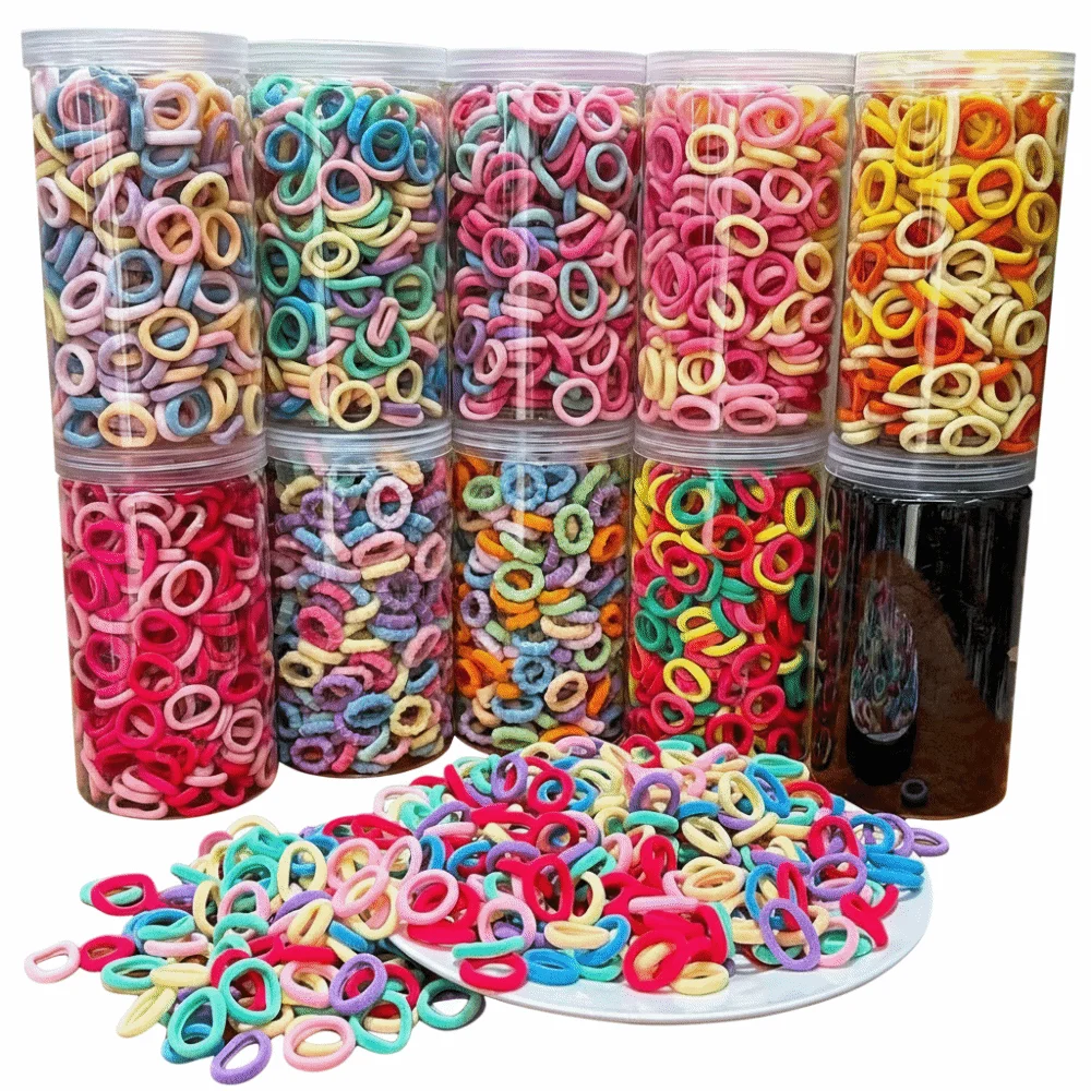 

400 шт. резинок для волос с высокой эластичностью, прочные нейлоновые резинки для хвоста, маленькие эластичные резинки для стильных причесок