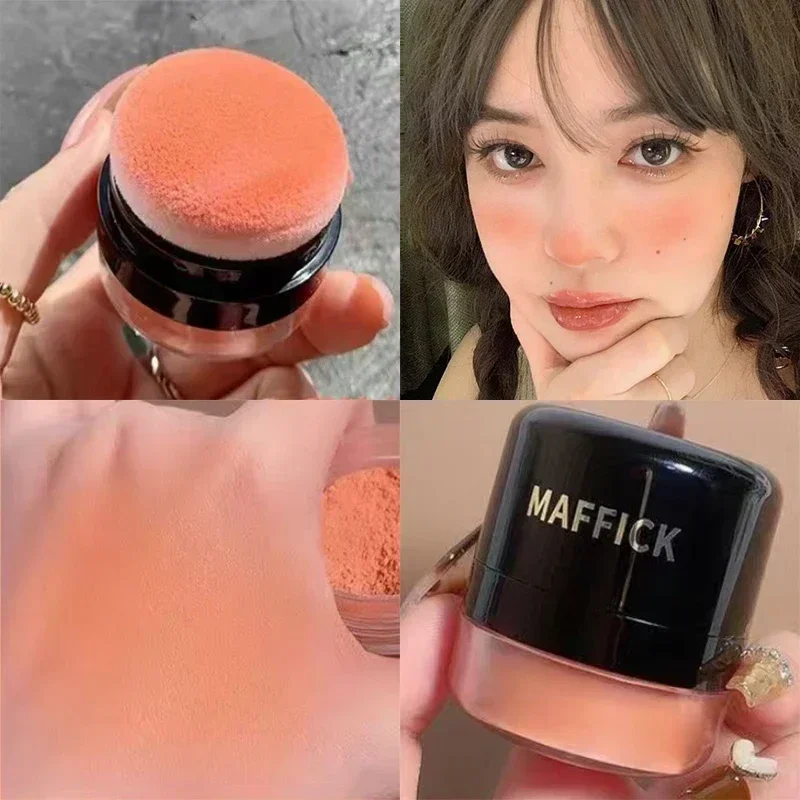 Matte Blush Mushroom Head Lazy Air Cushion Blush Waterproof Lasting Blusher Palette Cheek Contour Natural Cheek Tint Cosmetics