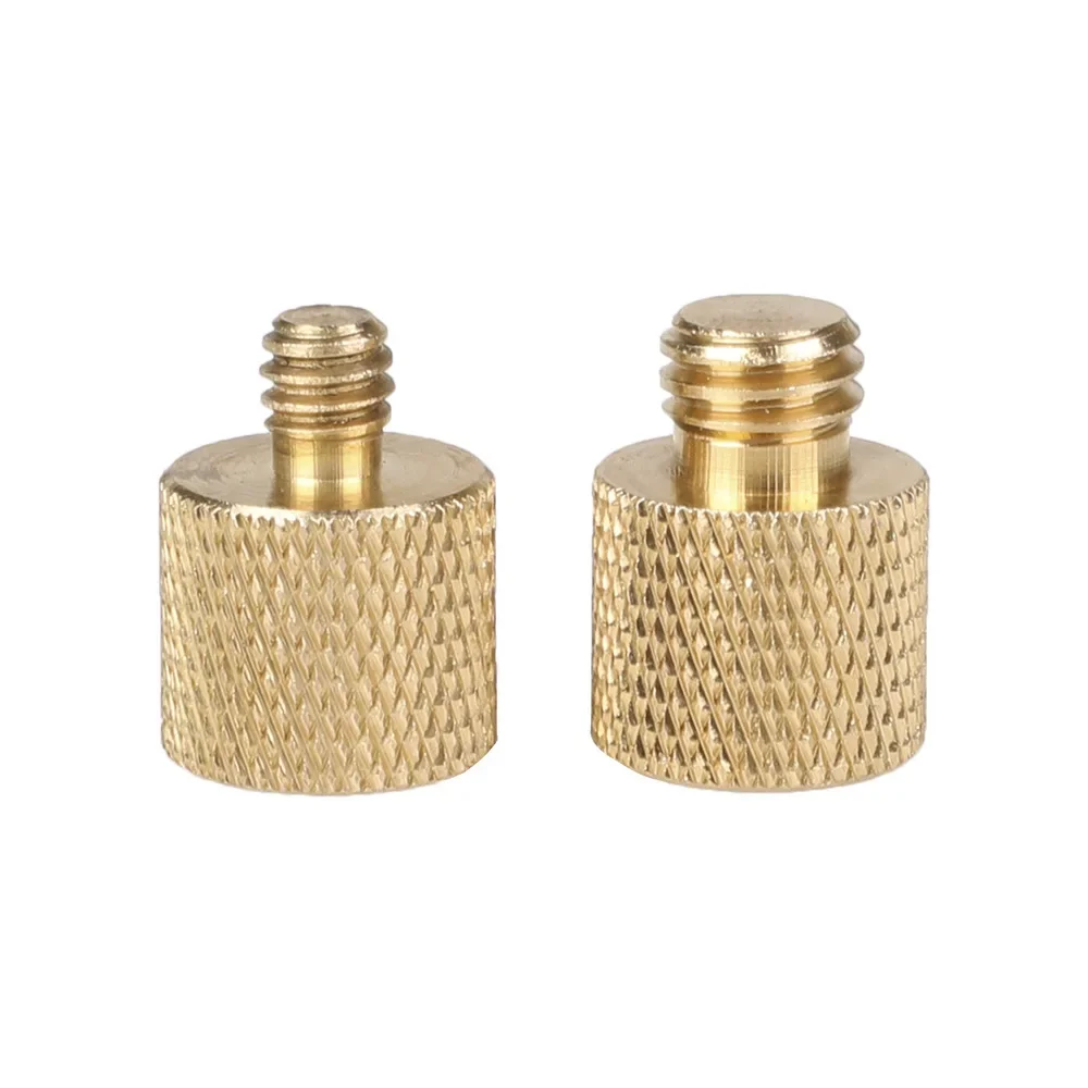 

50PCS Gold Color 3/8" Female to 1/4" Male Tripod Thread Screw Adapter Brass Diameter 16mm for Tripod Camera Light Stand dslr