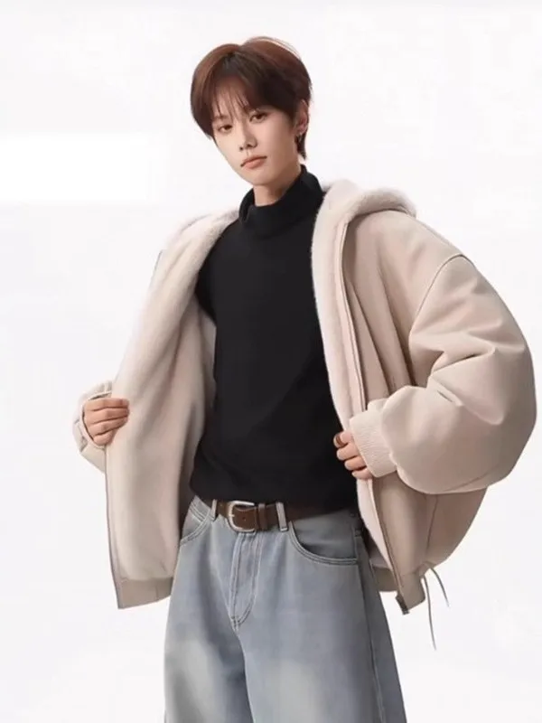 

Мужская модная зимняя теплая хлопковая куртка Mountain Eagle с капюшоном, утепленная флисом, с меховым воротником, из искусственной кожи, для пар