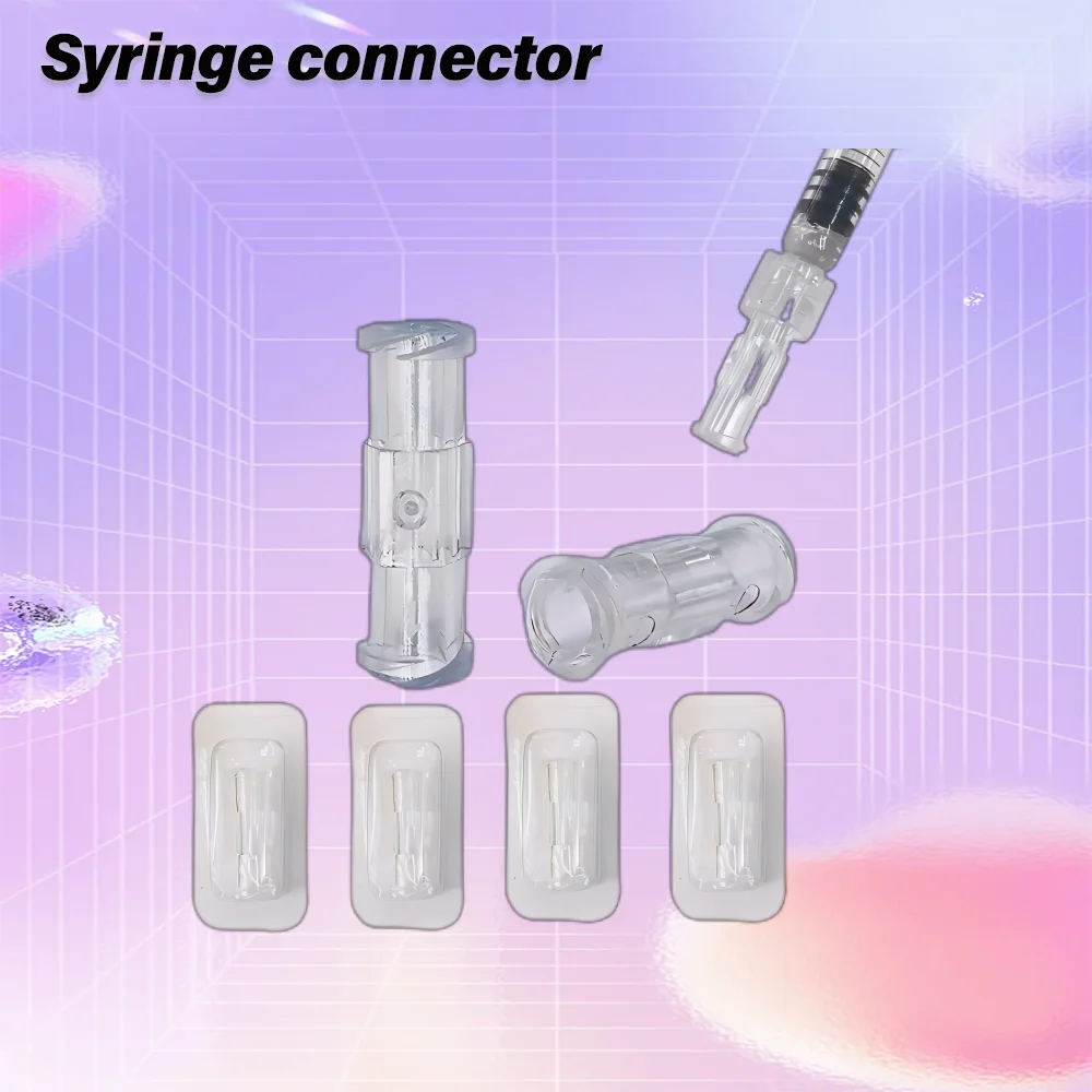 50pcs Luer Syringe Connector Medical Sterile  Leak Proof Double Helix Pneumatic Parts PP Plastic Transparent coupler