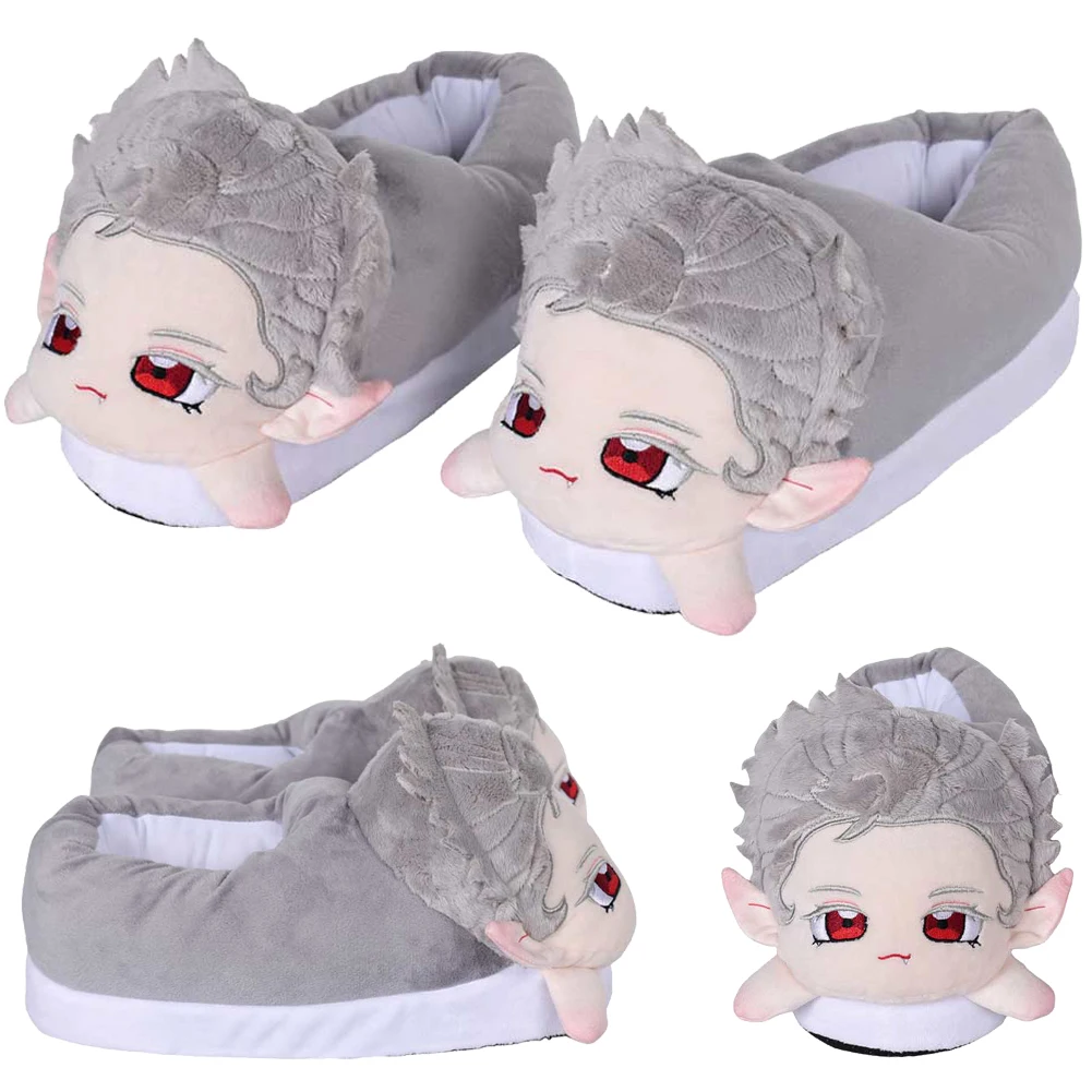 Cute Winter Plush Slippers BG3 Astarion Cosplay Fantasy Decor Couple Home Warm Shoes Game Balder Gate 3 Costume Accessories