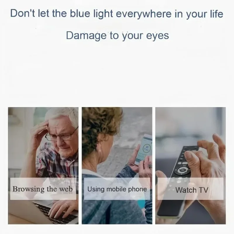 نظارات جديدة مضادة للضوء الأزرق لقصر النظر الشيخوخي بدون إطار للرجال والنساء نماذج من نظارات مضادة للسقوط خفيفة للغاية لنظارات المسنين #5