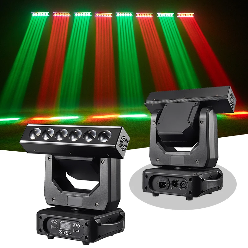 New Arrival 6x20W Led Moving Light With Led Strip Led Batten Unlimited Rotation DJ Stage Lighting For Disco Holiday Wedding