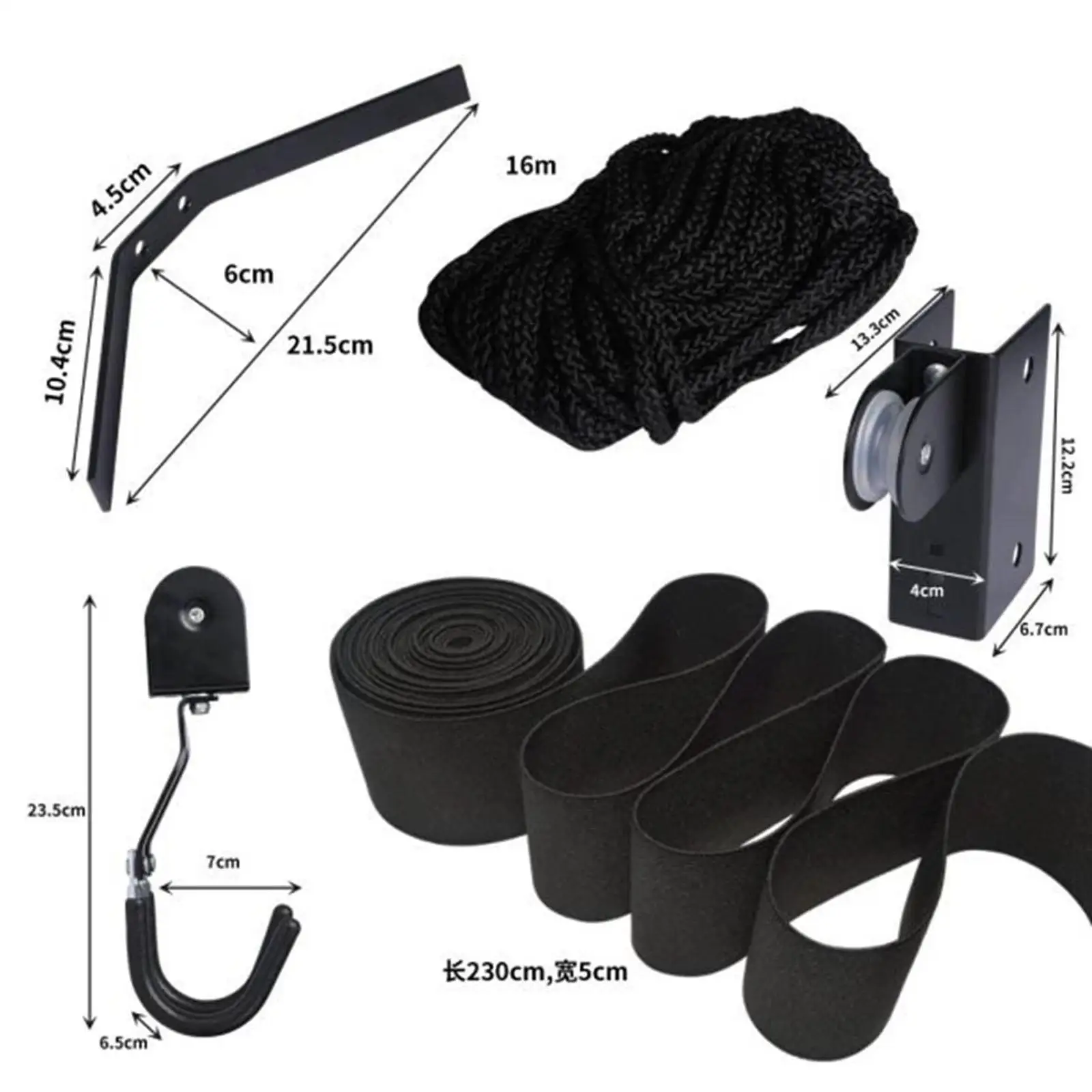 Kayak Hoist Lift Metal Pulley Storage Rack Garage Ceiling Mount Organizer for Bike Ladder Canoe