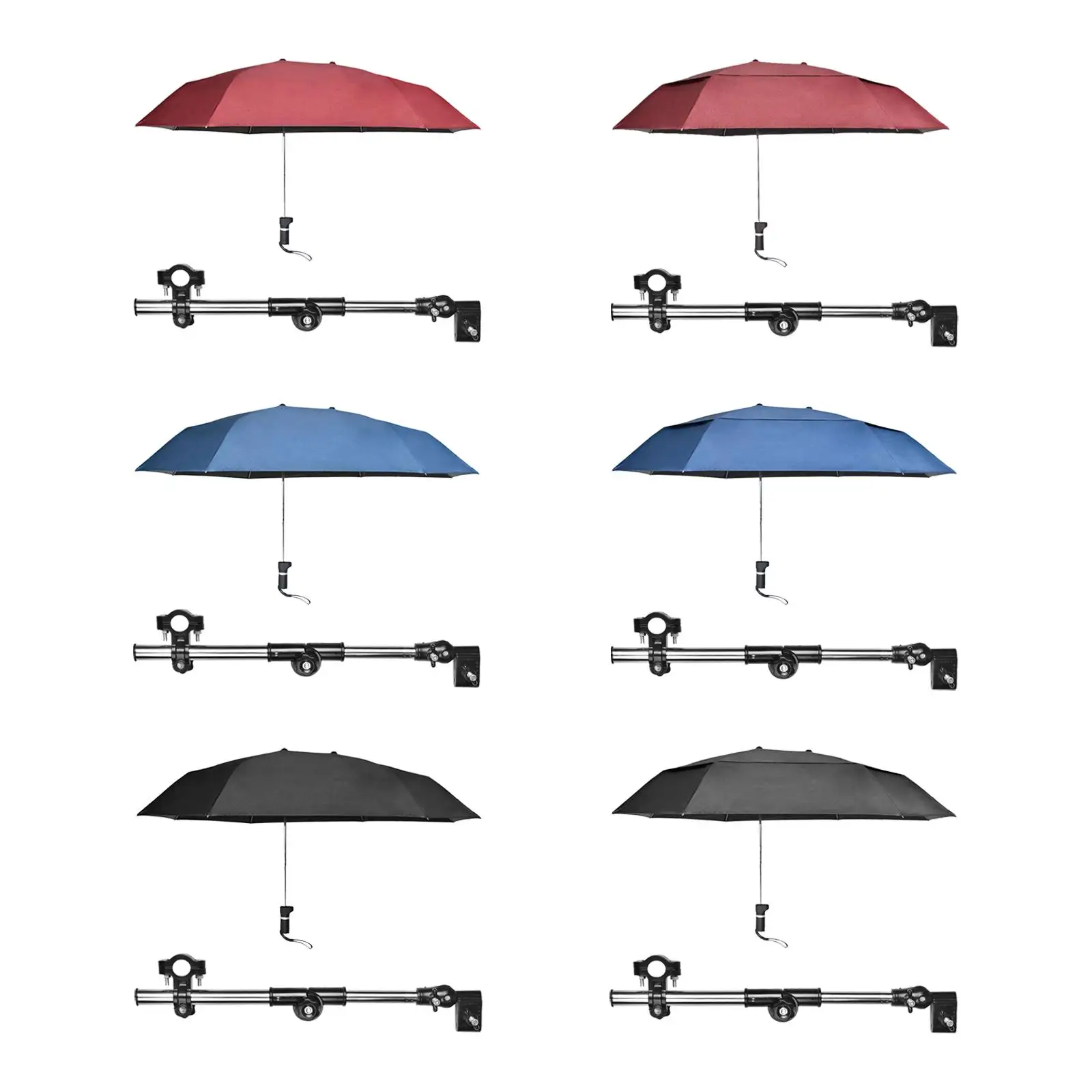 Chair Umbrella with Universal Clamp Portable Sun Protection Clip on Umbrella for Golf Cart Wagon Patio Chair Bleacher