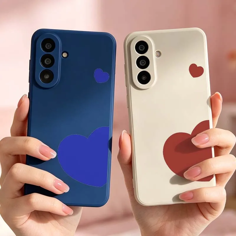 Cartoon Blue Heart Pattern For For Samsung Galaxy A36 A35 A34 A33 A32 A30 A26 A25 A24 A23 A22 A21S A16 A17 Phone case Cover