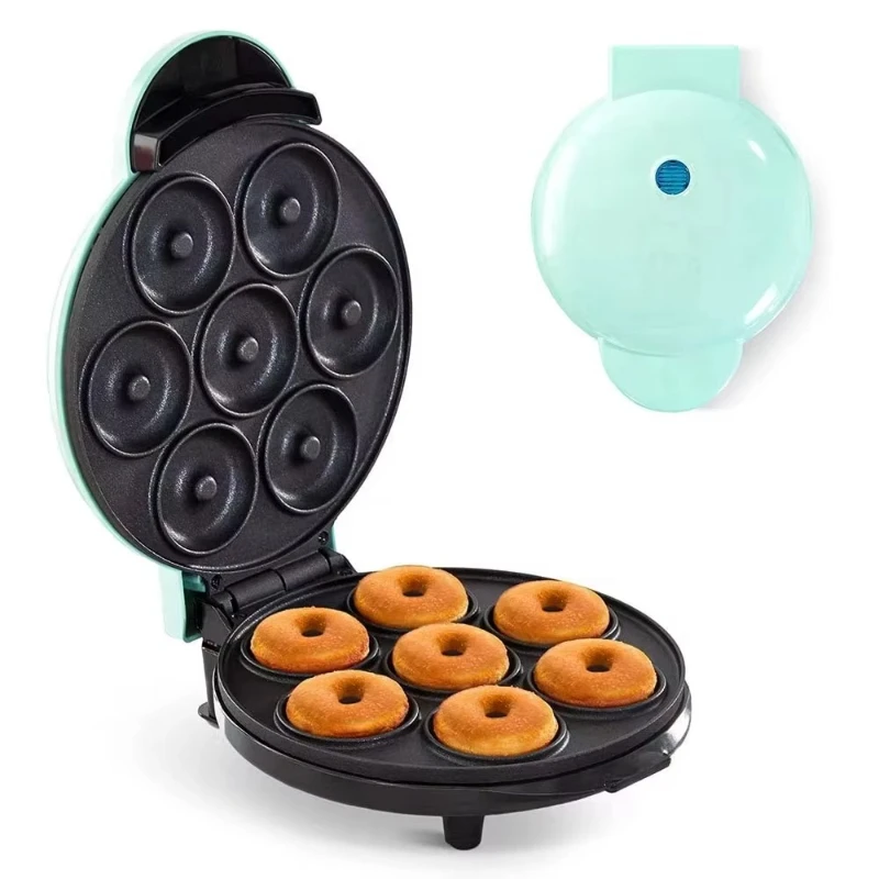 

Mini Breakfast Donut Maker Automatic Non-Stick Surface Home Dessert Snack Cake Maker