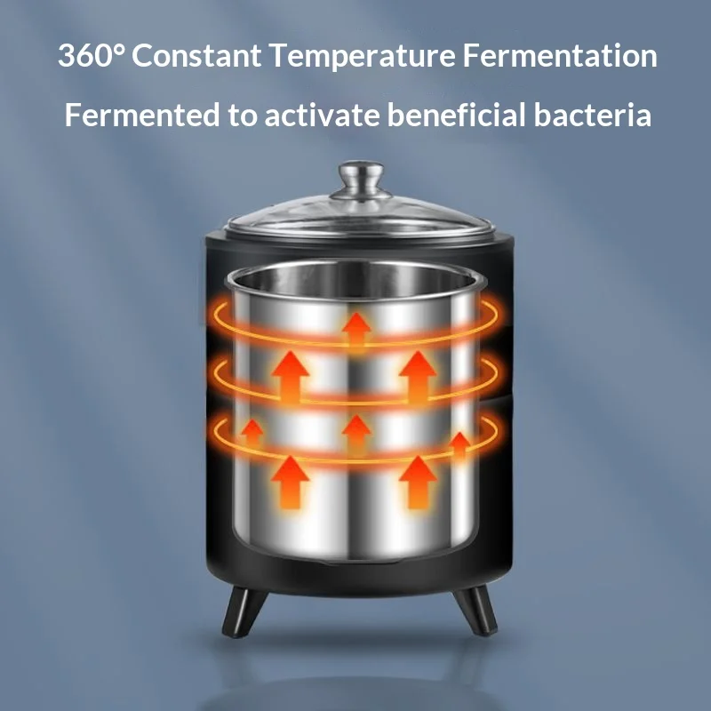 Stainless Steel Electric Yogurt Maker Fully Automatic Intelligent Timer Constant-temperature Control LCD Display Large-capacity