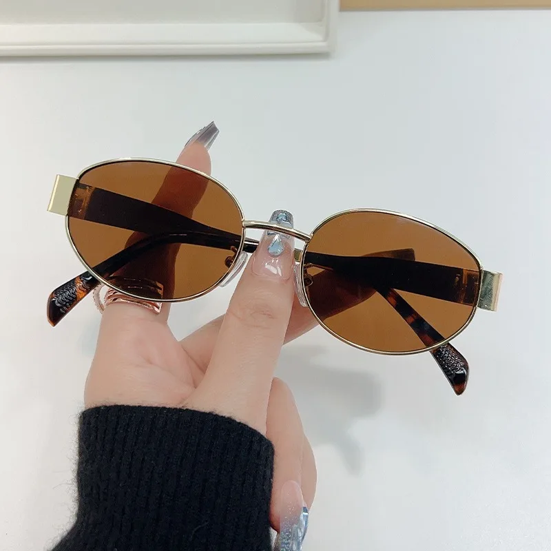 1/3Pcs Retro Bohemian Metal Oval Glasses, Premium Texture, Unisex Versatile Fashion Eyewear