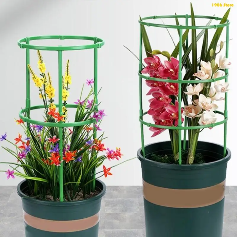 U1JB 2 Layer Durable Plastic Plant Cages Support For Indoor And Outdoor Gardening