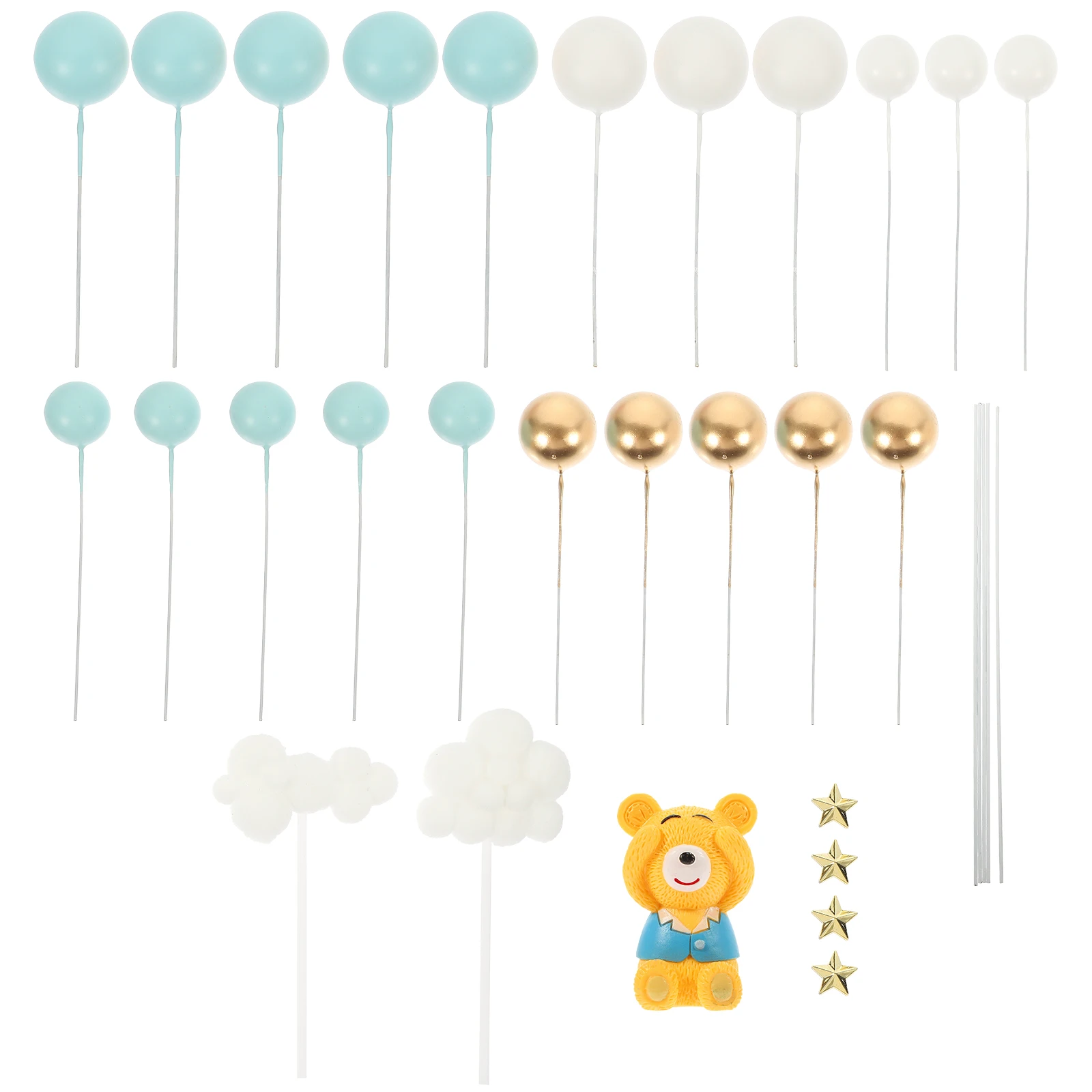 

Bear Cake Bear Cupcake Toppers Cute Cartoon Figurine Topper Cupcake Cloth Paper Safe Party Supplies Decorations