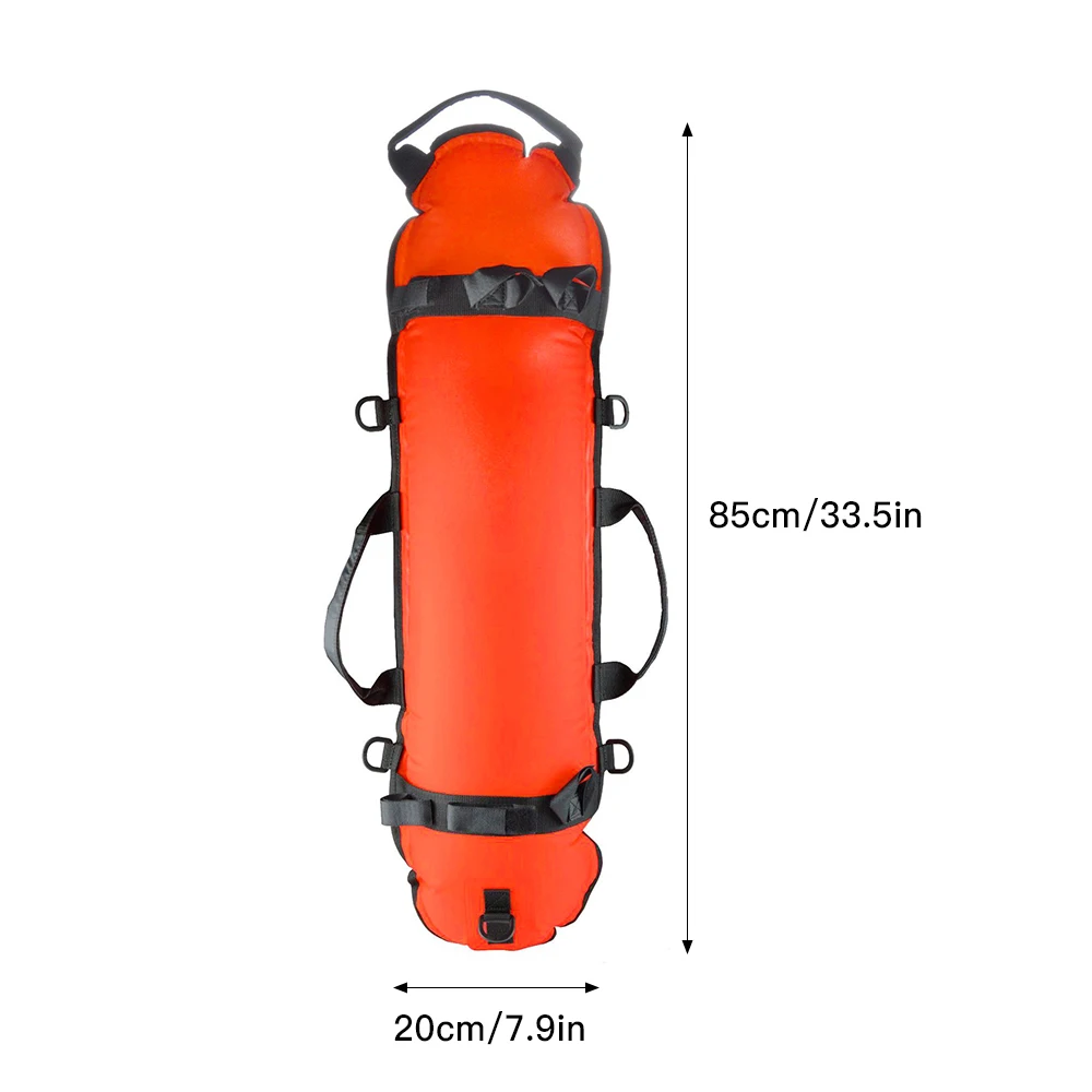 Inflatable Safety Float Scuba Diving Surface Marker Signal Float with Dive Flag 78LBS Maximum Buoyancy Bearing Weight for Scuba