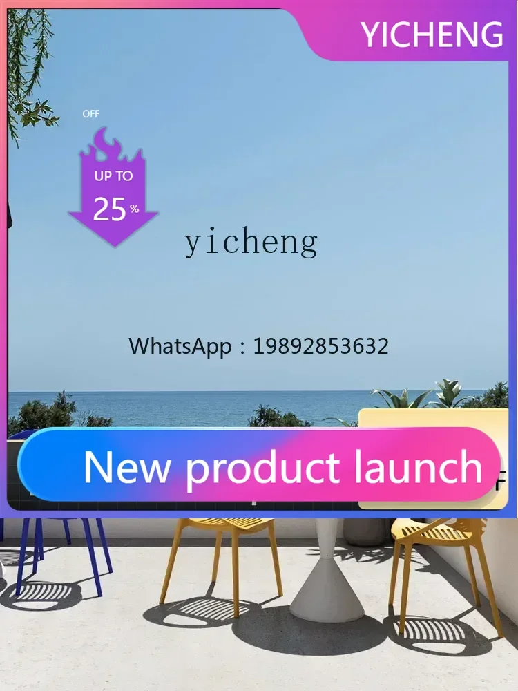 LYY Lawn Chair Modern Minimalist Negotiation Swimming Pool Stacked Courtyard Outdoor Plastic Chair