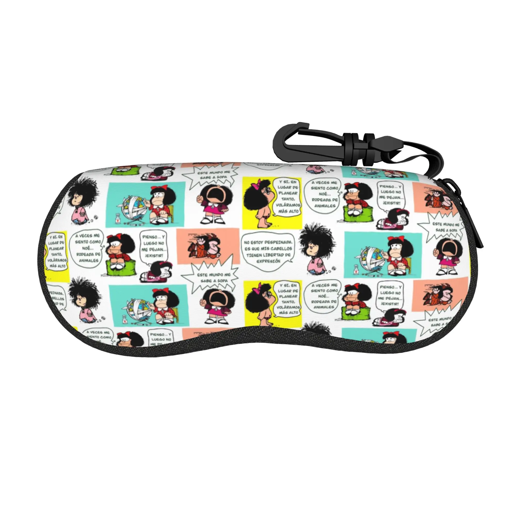 Mafie Cartoon Mafaldas Glasses Case Unisex Student Accessories Kawaii Anime Eyeglasses Protector Ultra Sunglasses Box