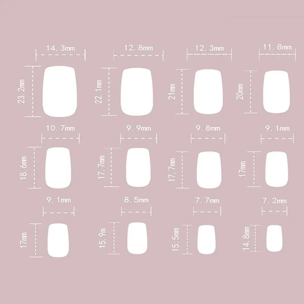 أزياء الأظافر الطويلة كاذبة الفرنسية الأزرق الأرجواني التدرج الأظافر وهمية ربطة القوس فيونكة غطاء كامل مسمار نصائح DIY #6