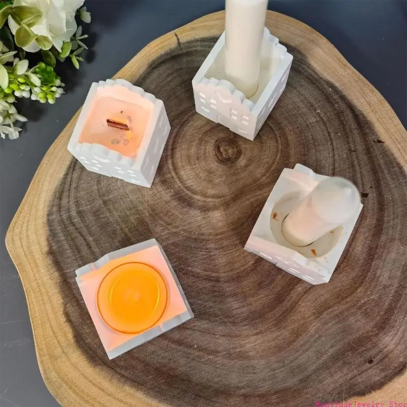 

E1PE Unique 3D Home Design Silicone Mold Candlestick For Handmade Jewelry Soap And Artistic Resin Creations