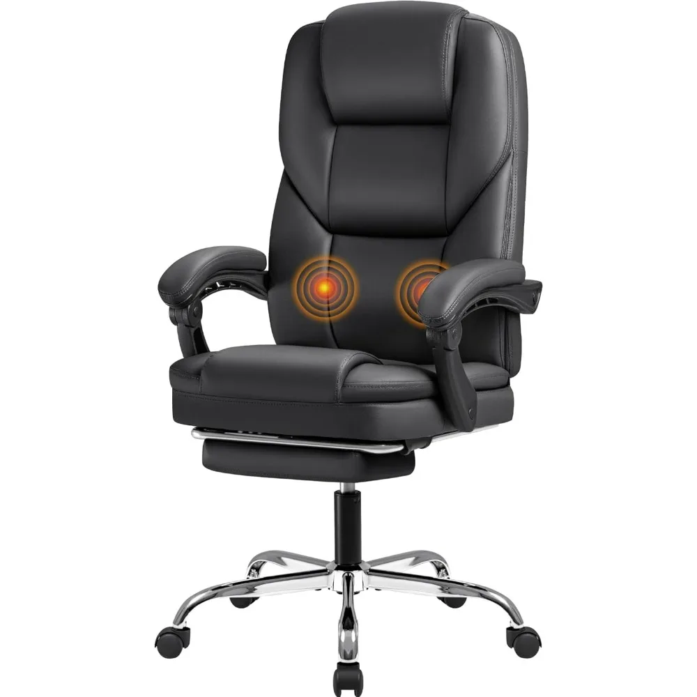 Furmax Executive Office Chair Foot Rest Big Tall Office Chair Ergonomic Home Office Desk Chairs Reclining High Back 400LBS