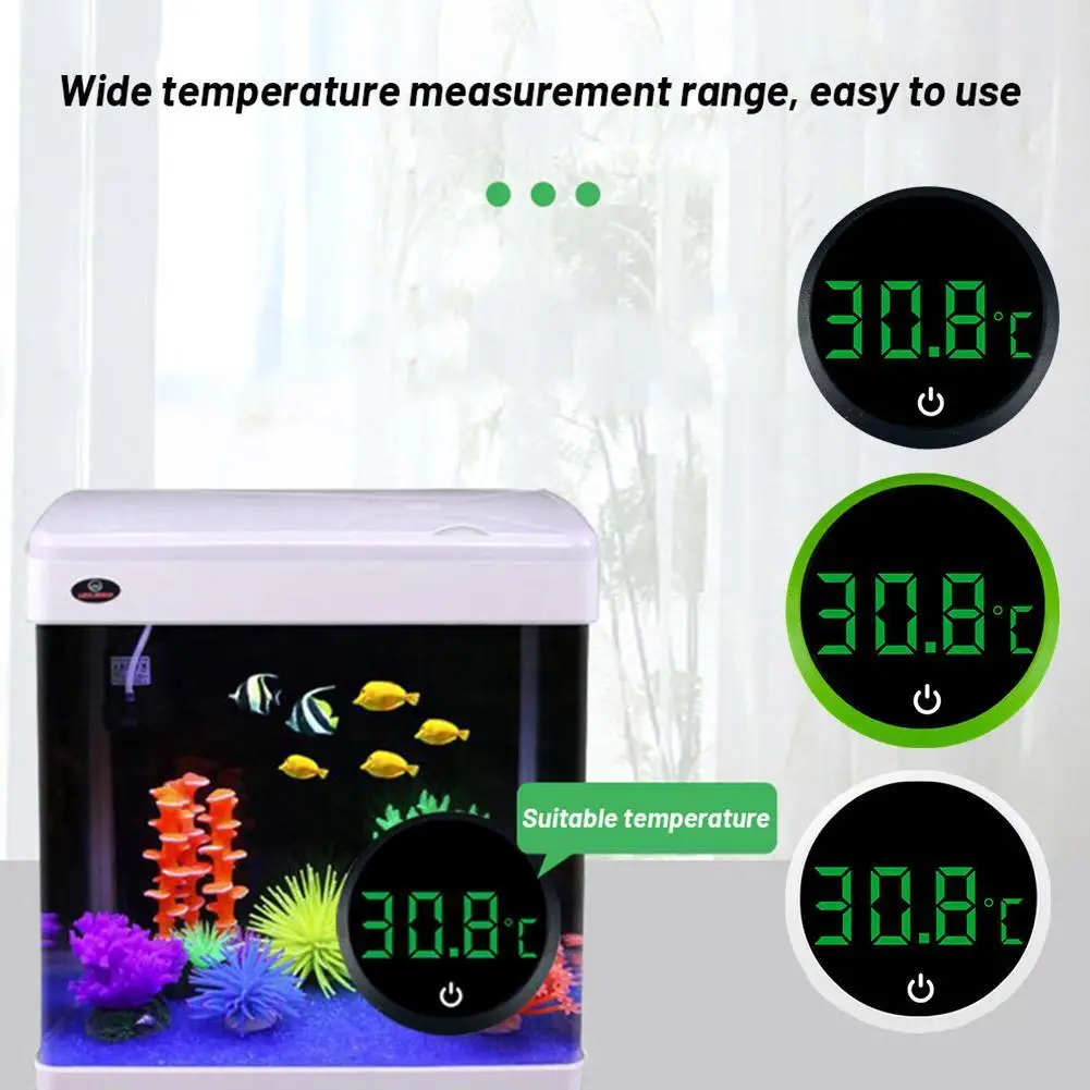 Aquarium Thermometer LCD Digital External Thermometer Fish Tank Mini Thermometer High Precision