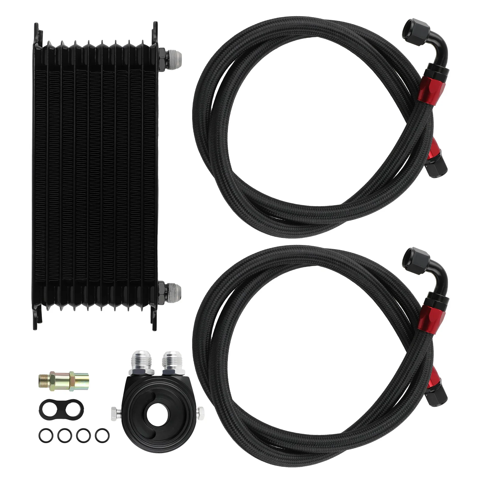 Universal Engine Oil Cooler+Filter Relocation Adapter Hose Kit 01EGF004BBK AN10