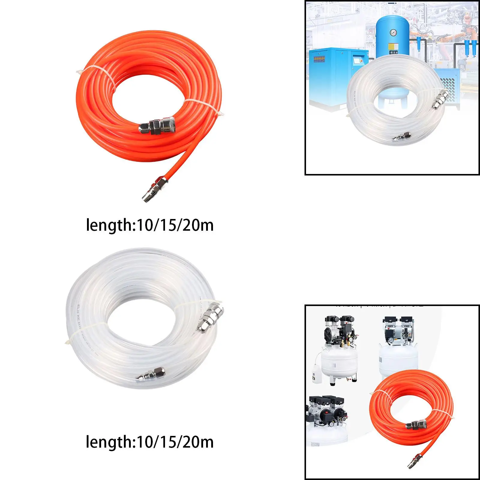 Pneumatic Straight Tube with Quick Connector Air Compressor Pump Hose Practical Easy to Use Air Pipe Hose