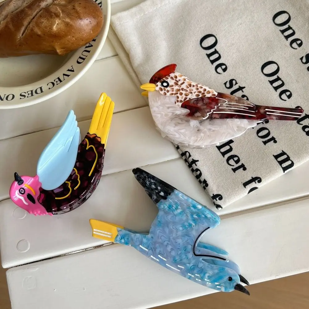 Cute Cartoon Animal Shark Clip Woodpecker Korean Style Acetic Acid Hair Claw Creative Headwear Swallow Bird Hair Claw Female