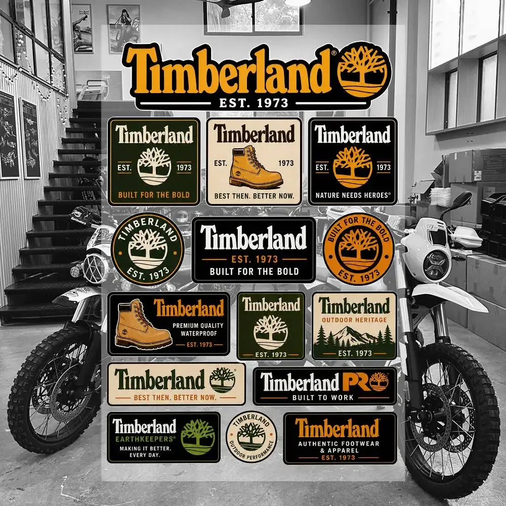 T-imb-e-rla-nD- Aesthetic Graffiti Waterproof PVC Stickers for Car Motorcycle Skateboard Helmet Notebook