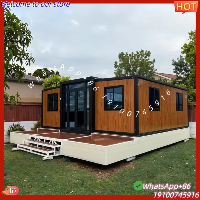 2026CE Cheap 2 Bedrooms Container Houses Portable Prefabricated Tiny Homes Prefab House Modular Container Restaurant