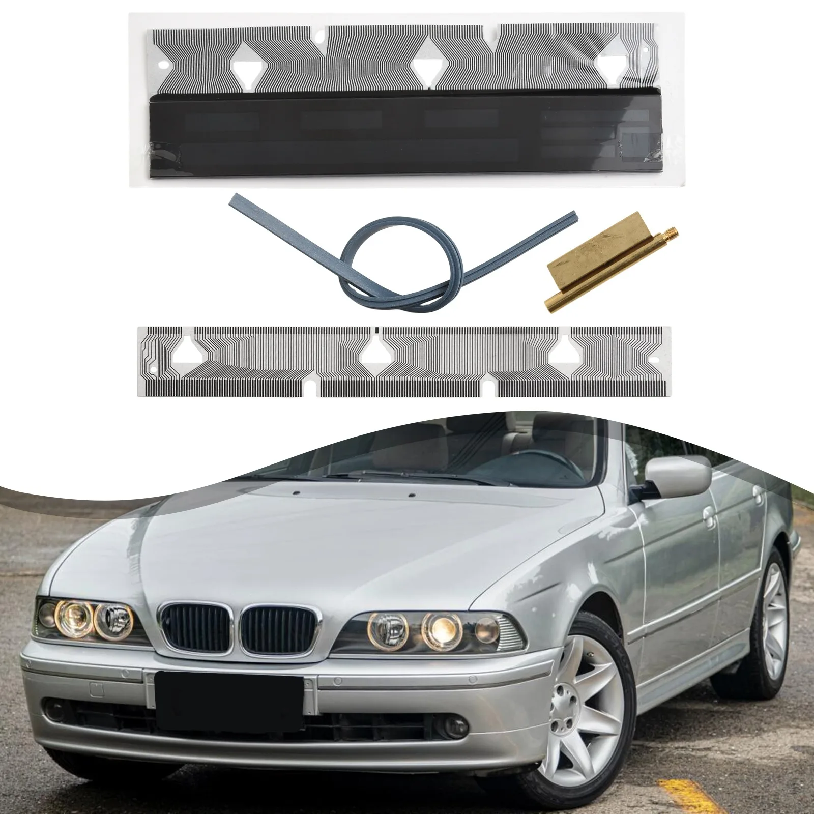 For BMW E38 E39 E53 X5 Instrument Cluster Repair Kit with LCD Display and Ribbon Cable Including for t Tip Soldering Head and