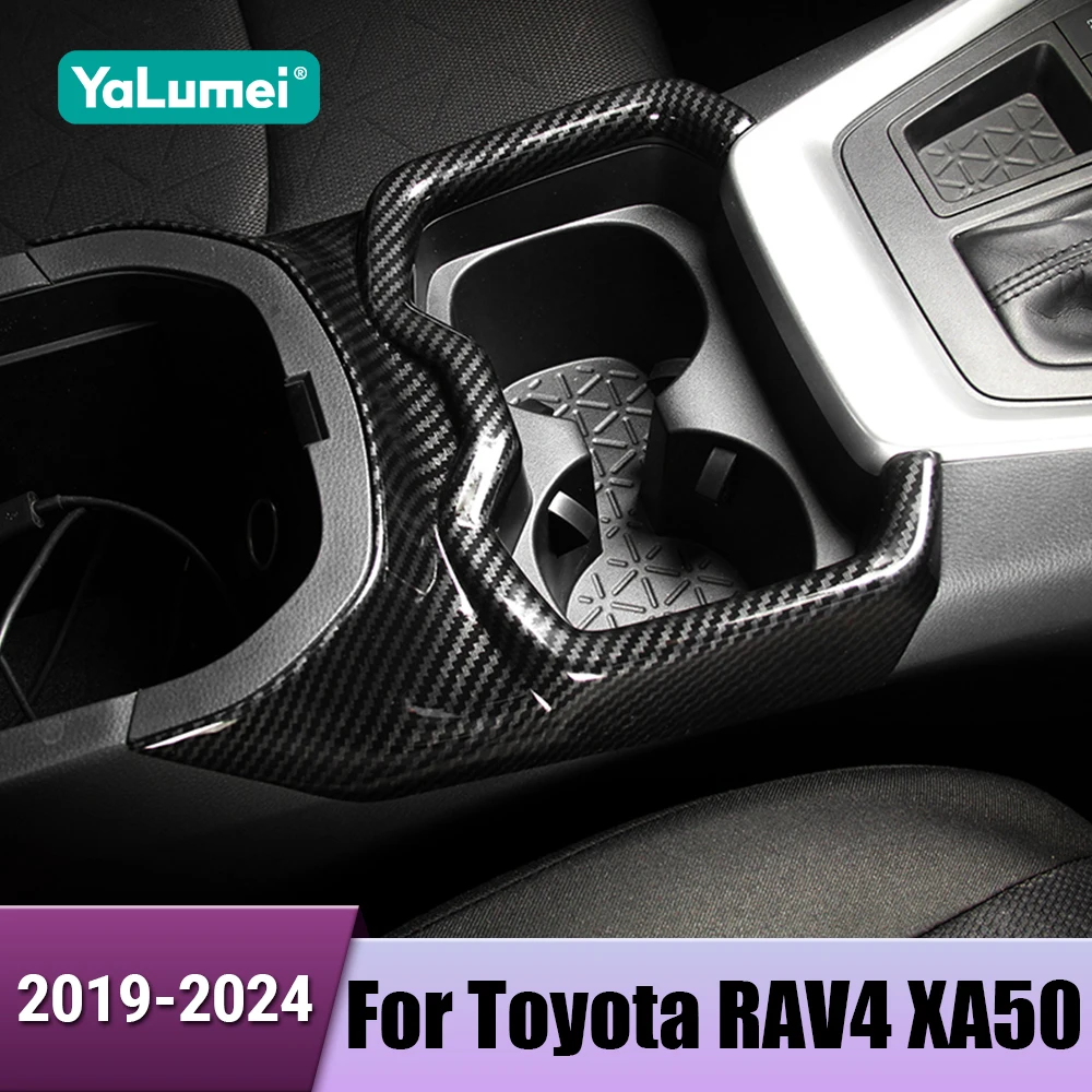 Für Toyota RAV4 XA50 2019 2020 2021 2022 2023 2024 Hybrid Carbon Faser Auto Getriebe Shift Wasser Tasse Halter Panel abdeckung Zubehör