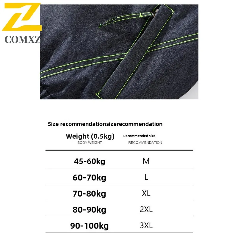 COMXZ Men Puffer Jacket 2025 New Trendy Ski Street Warm High Quality Travel Cotton Padded Jacket Windproof Snow Winter Jackets