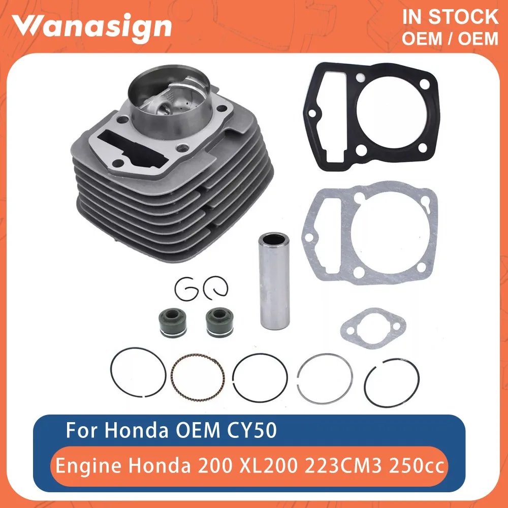 Motorcycle Engine Cylinder 65.5mm Piston Bore Rings Kit For Honda ATC 200 XL200 223CM3 250cc CY-50 223cc XL200 CRF230