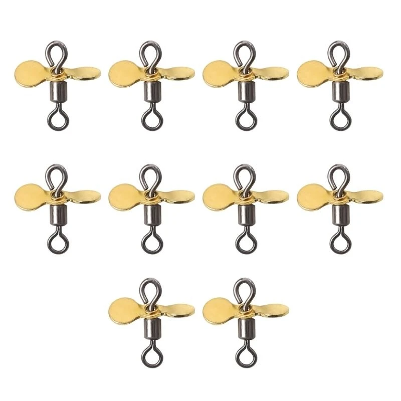 

10Pcs Stainless Spinnerbait Props DIY Fishing Lures Hook Baits Fly Propeller Topwater Fishing Lures Fishing Accessory