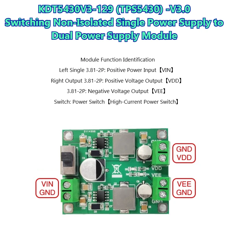 TPS5430 تحويل موفر طاقة تنظيمي وحدة واحدة إلى مزدوجة إمدادات الطاقة إيجابية سلبية محول جهد كهربي 5/12/15 فولت الناتج #5