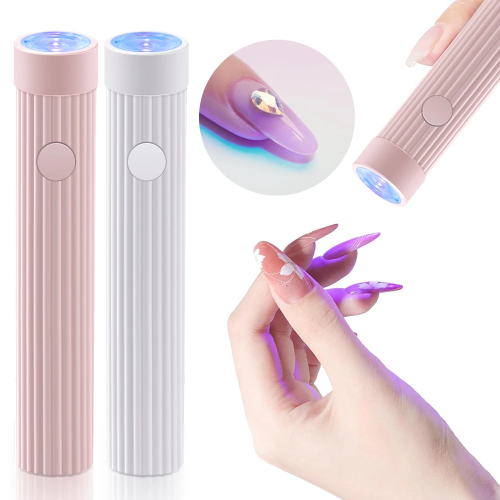 Handheld UV Light for Gel Nails Lamp Portable Cordless Rechargeable Type C Nail Dryer for Fast Curing DIY Nails Tool