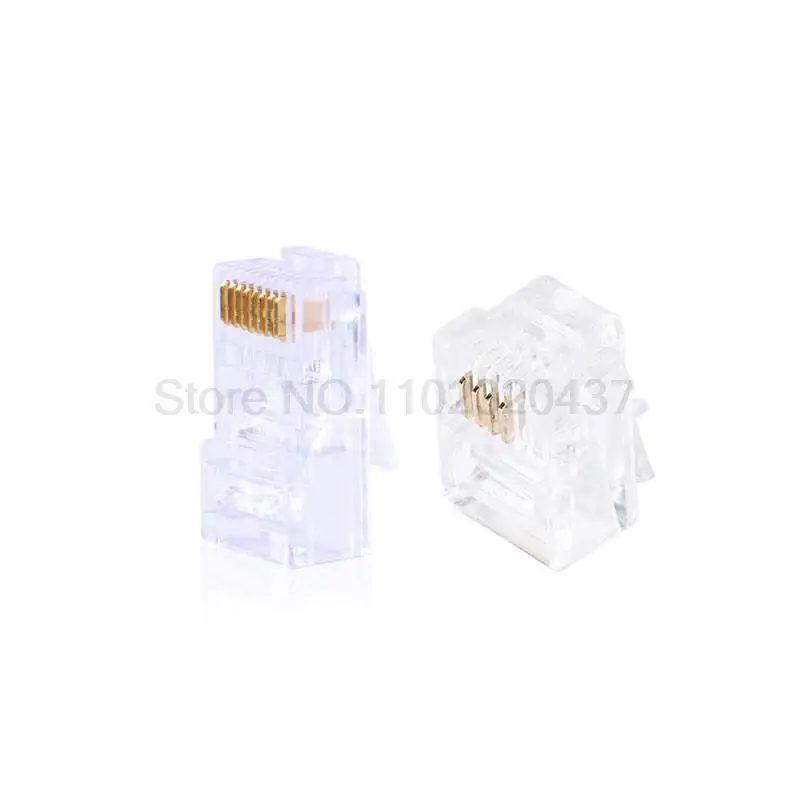RJ11 telefono crystal head four core 6 p4c telefono crystal head 2-4 core wire universale
