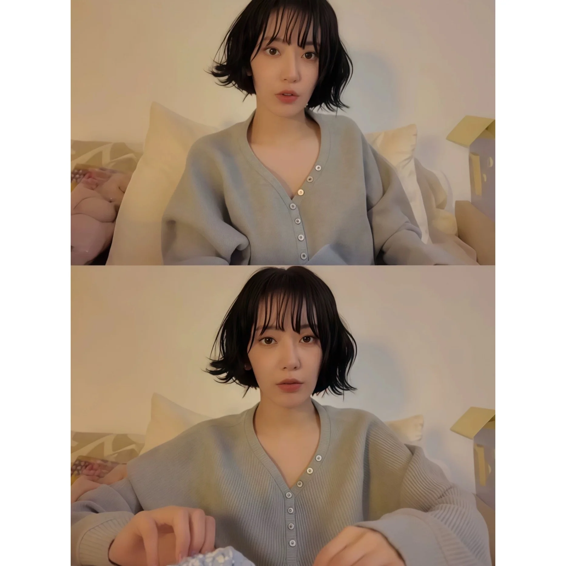 

Весна 2026: Женская тонкая толстовка с частичной застежкой на пуговицах, длинными рукавами и вафельным узором из полиэстера, стандартный крой