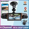 트리플 렌즈 대시 캠 1080P 풀 HD 자동차 DVR, WiFi APP 제어 G-센서 자동차 카메라 레코더, 옵션 GPS 주차 모니터링 야간 1