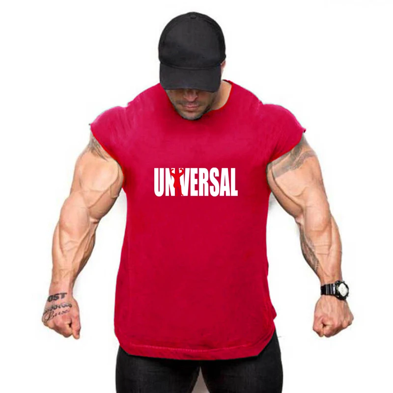 Unversal Brand Clothing Men Gym Tank Tops Summer Cotton Slim Fit shirts Men Bodybuilding Sleeveless Undershirt Fitness tops tees