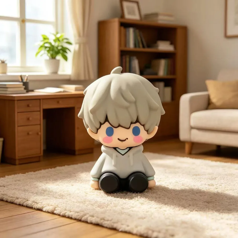 Love and Deepspace Xavier Sitting Doll Figurine Cute Chibi Game Character Mini Ornament for Car Desk Decor Fan Gift Keychain