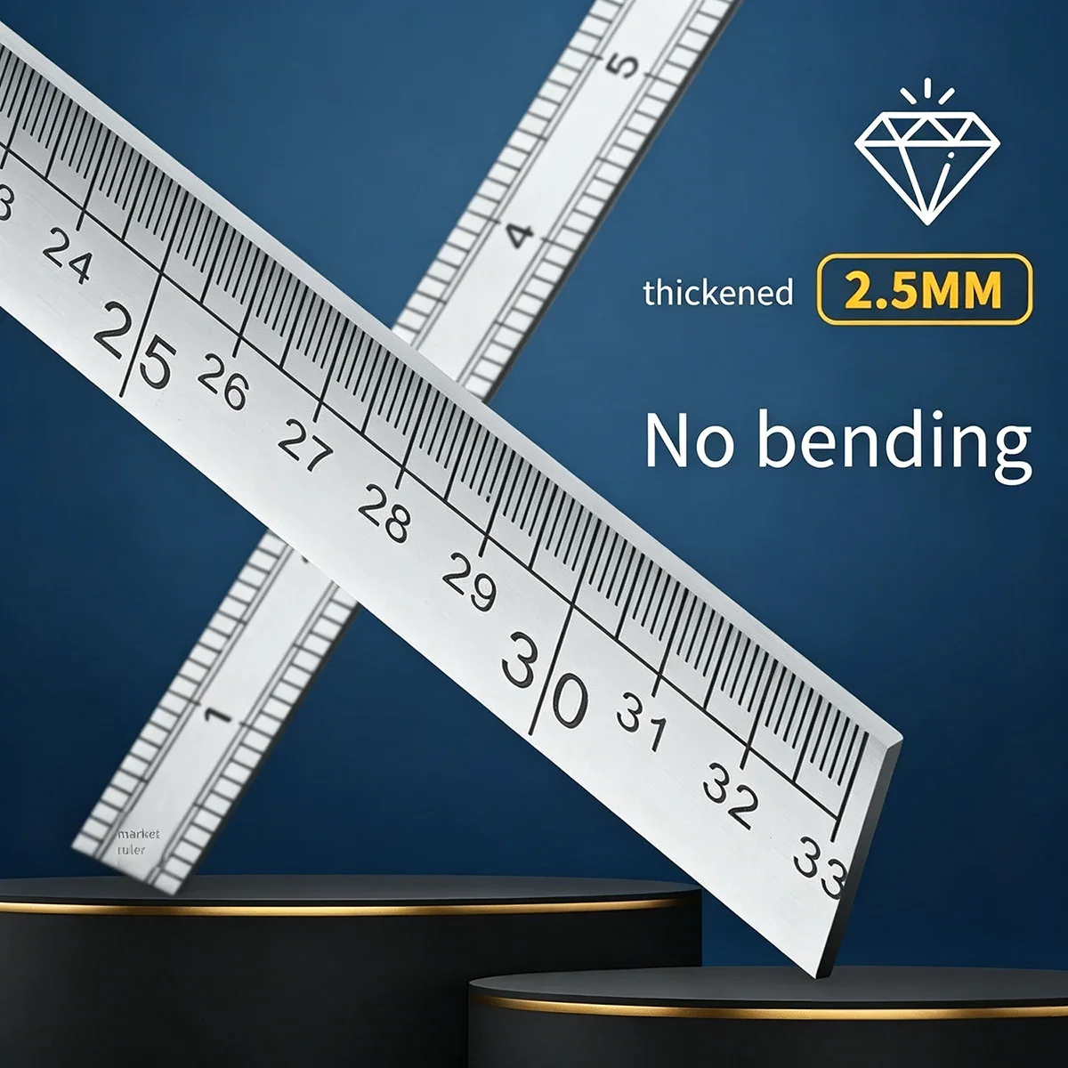 Thickened Stainless Steel Ruler | High-Precision Scale Measuring Tool | Multi-Purpose for Tailoring, Drawing & Car