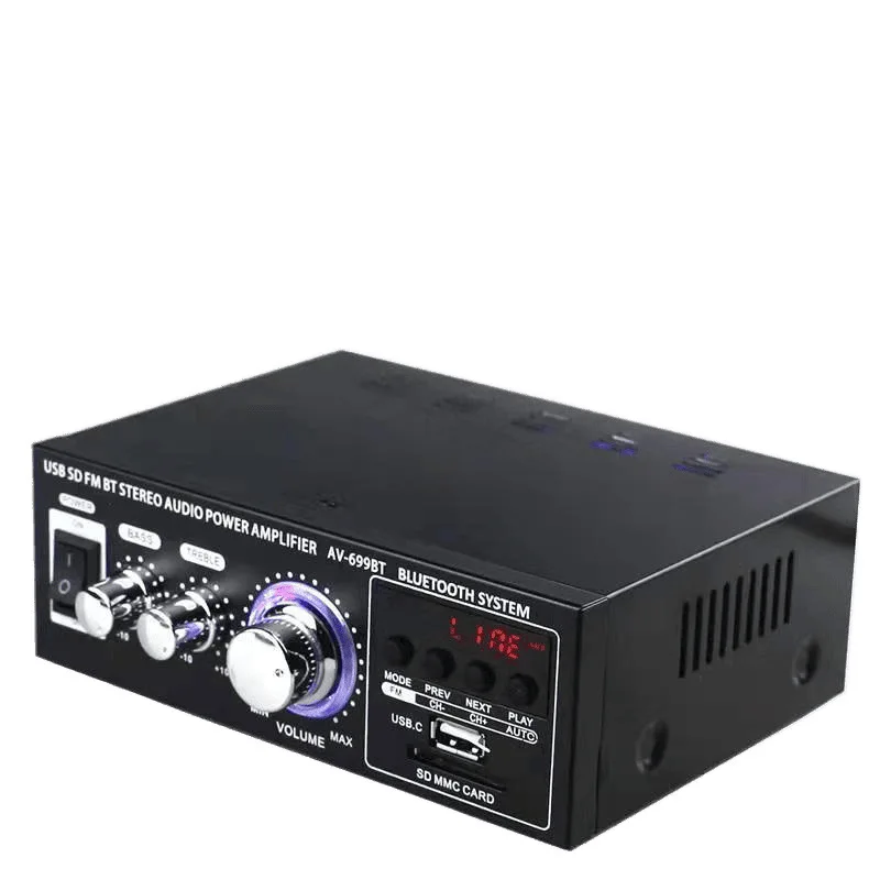 Mini Small Power Amplifier, Speaker Power Amplifier, Plug-in Card U Disk Radio DC 12 Volts 220V Bluetooth Power Amplifier