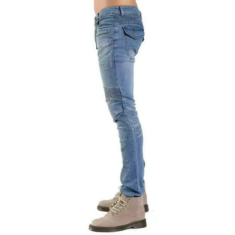 Đi Xe Máy Quần Jean Volero PK-718 Motocross Bảo Vệ Quần Đầu Máy Xe Lửa Thường Ít Slim Thun Cao Cấp Quần Với Bánh Răng